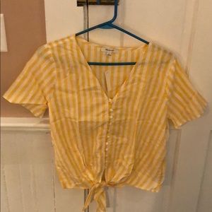 Madewell Button Down Tie Top Stripe Medium